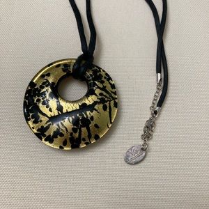 VENETIAURUM Two Tone Murano Glass Pendant Necklace
